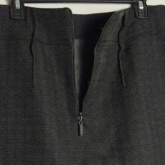 MARIO SERRANI Italy Classic Black Knit Lined Skirt w/ Pockets and Zipper Size 8 - Picture 8 of 14